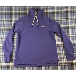 Vineyard Vines Womens Navy Blue Funnel Neck Shep Shirt Pullover 2K000085 XS